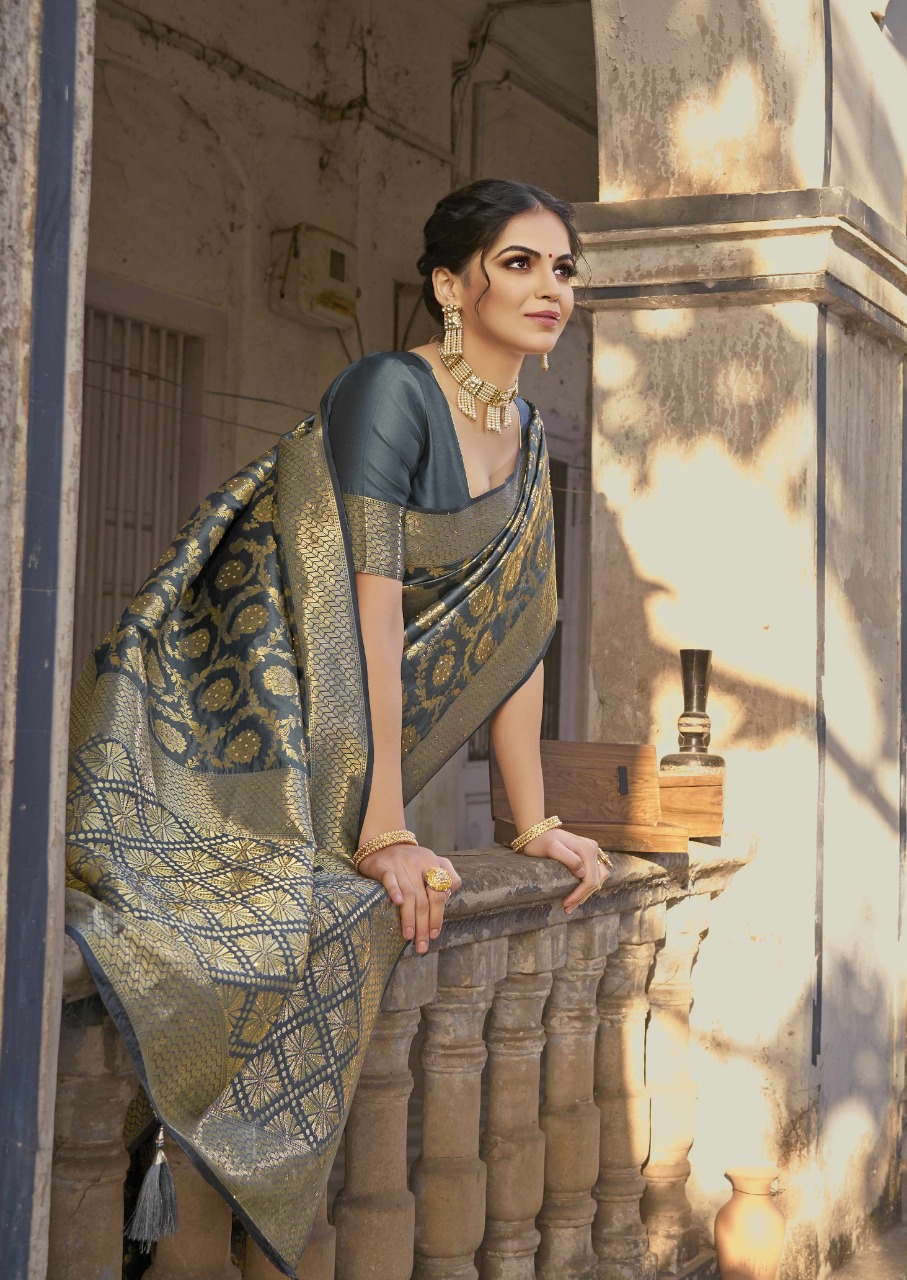 shakunt weaves sonika silk festive look saree catalog