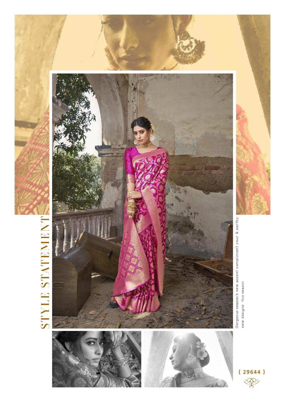 shakunt weaves sonika silk festive look saree catalog