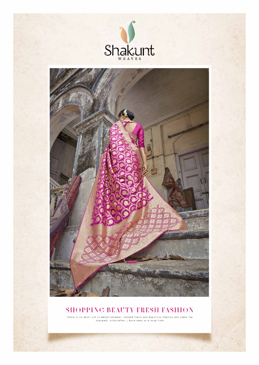 shakunt weaves sonika silk festive look saree catalog