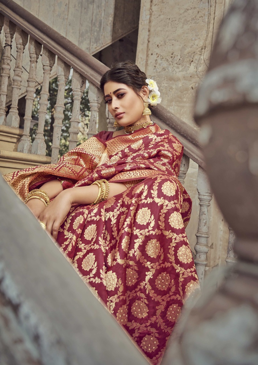 shakunt weaves sonika silk festive look saree catalog