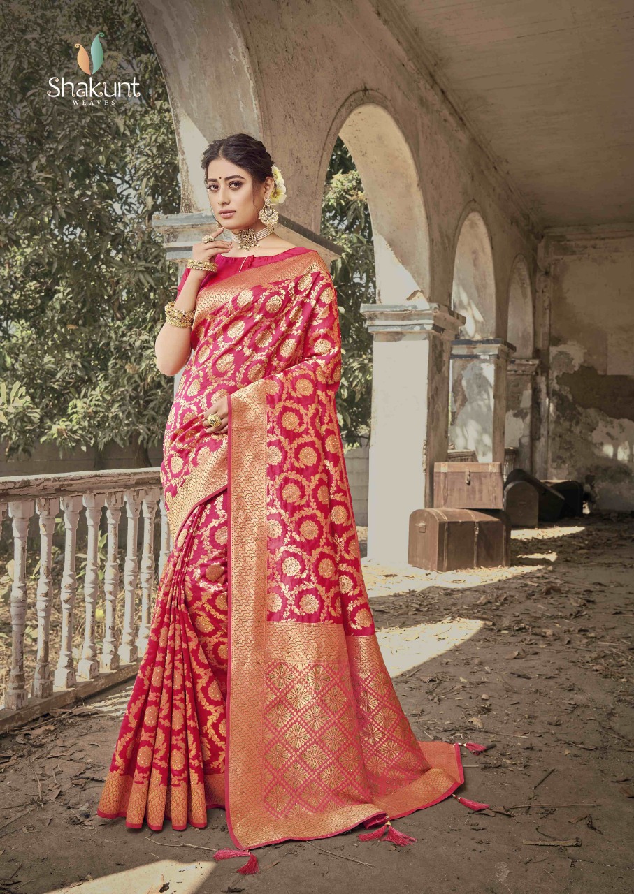 shakunt weaves sonika silk festive look saree catalog