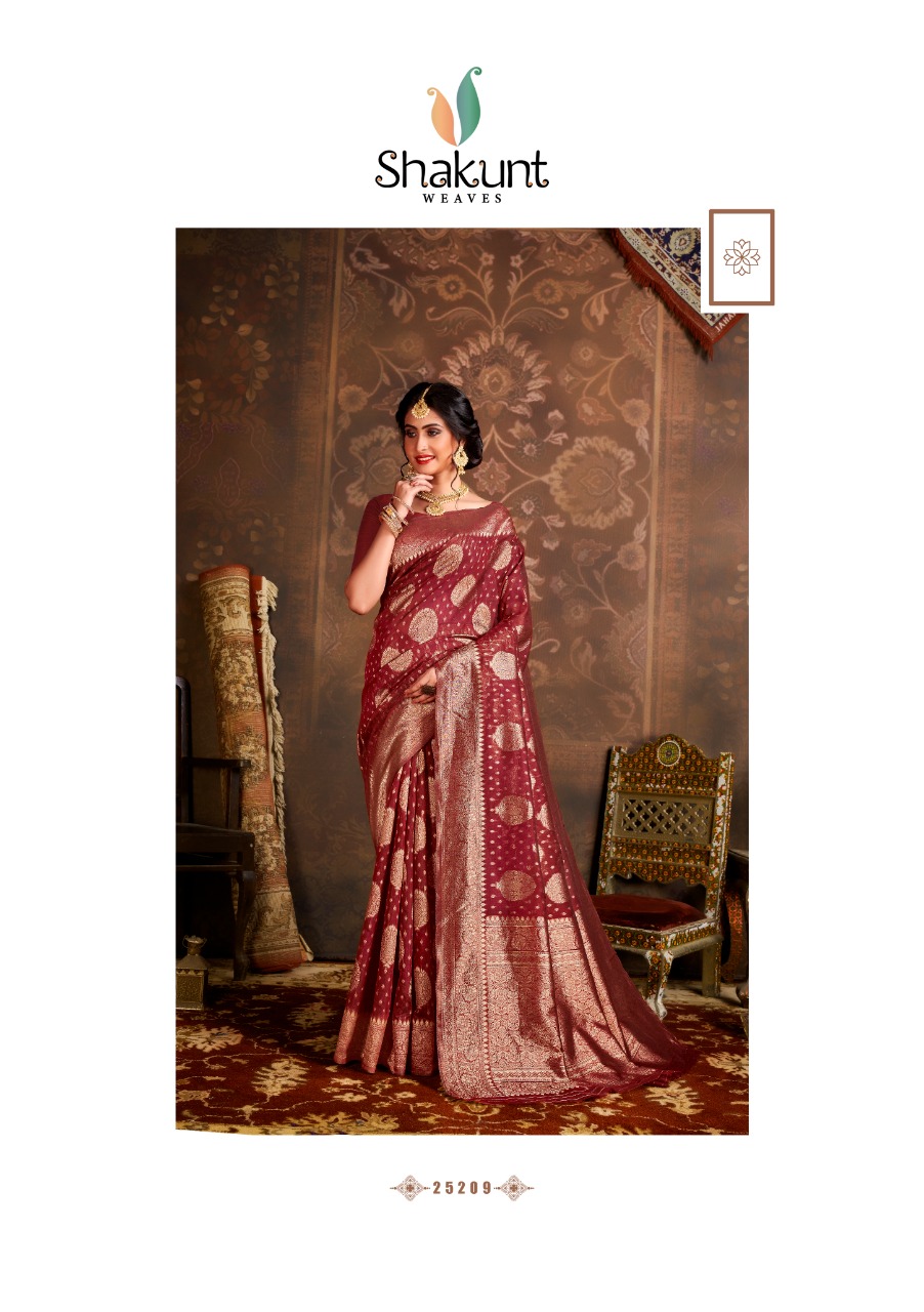 shakunt weaves soundarya shipra cotton silk catchy look saree catalog