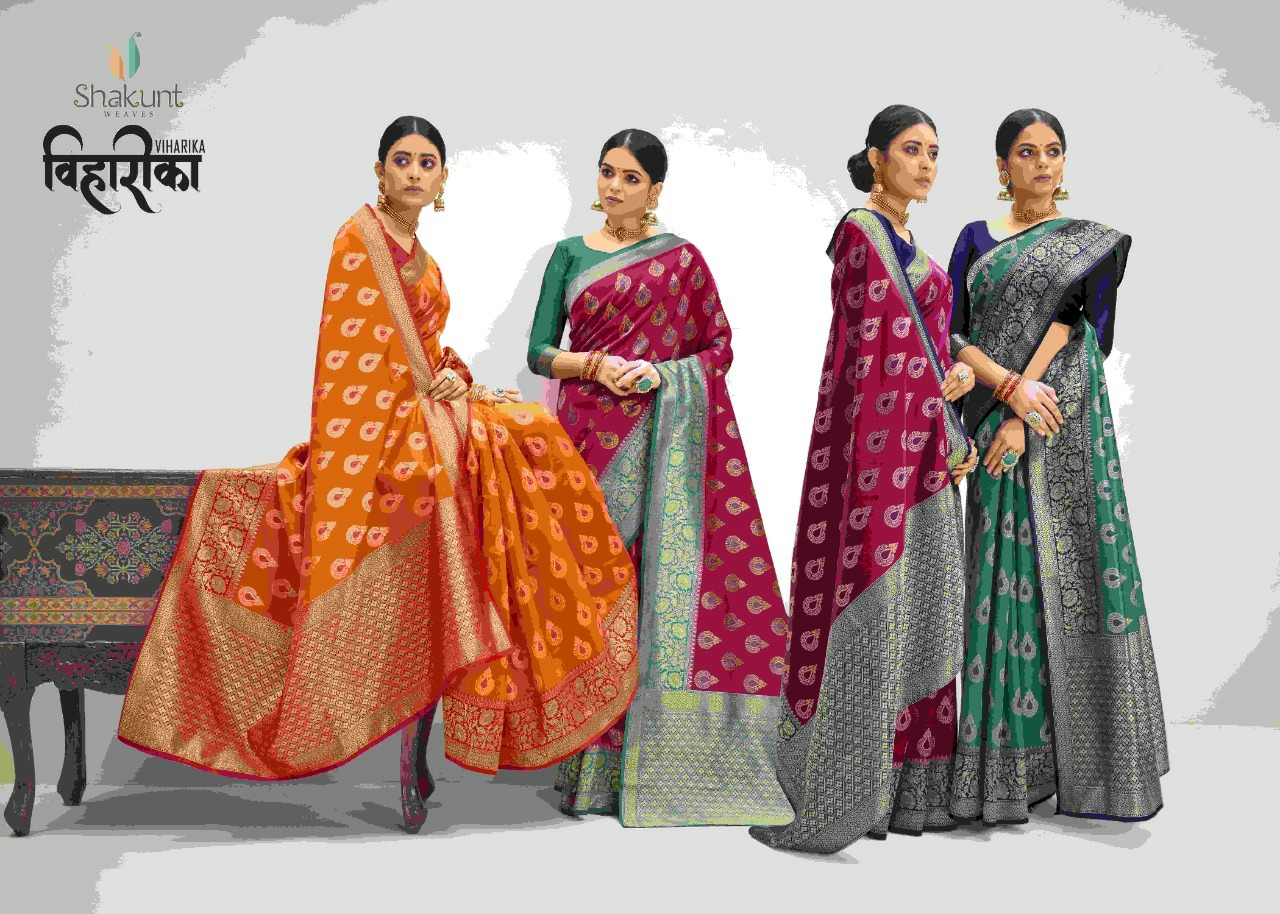 shakunt weaves Viharika art silk gorgeous look saree catalog