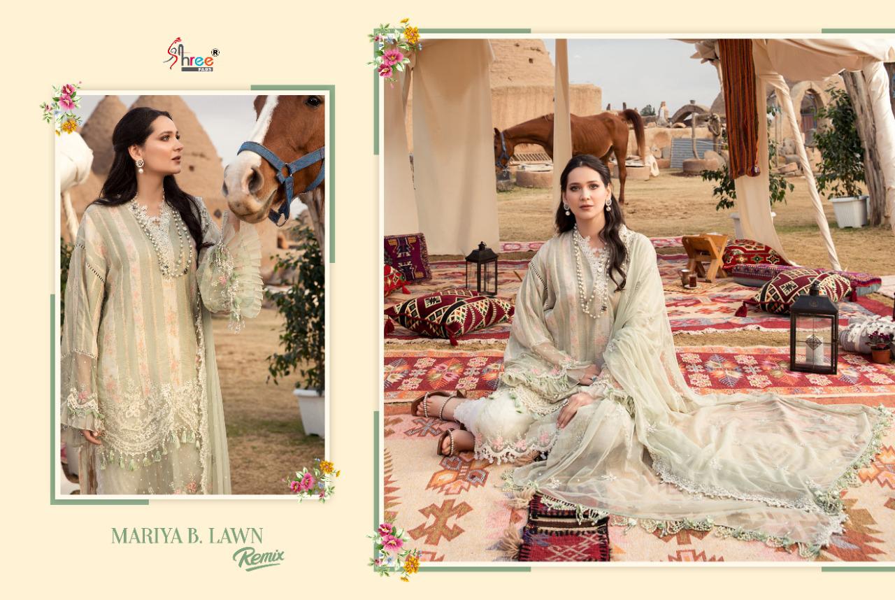 shree fab mariya b lawn remix cotton attrective colours and print salwar suit lawn dupatta catalog