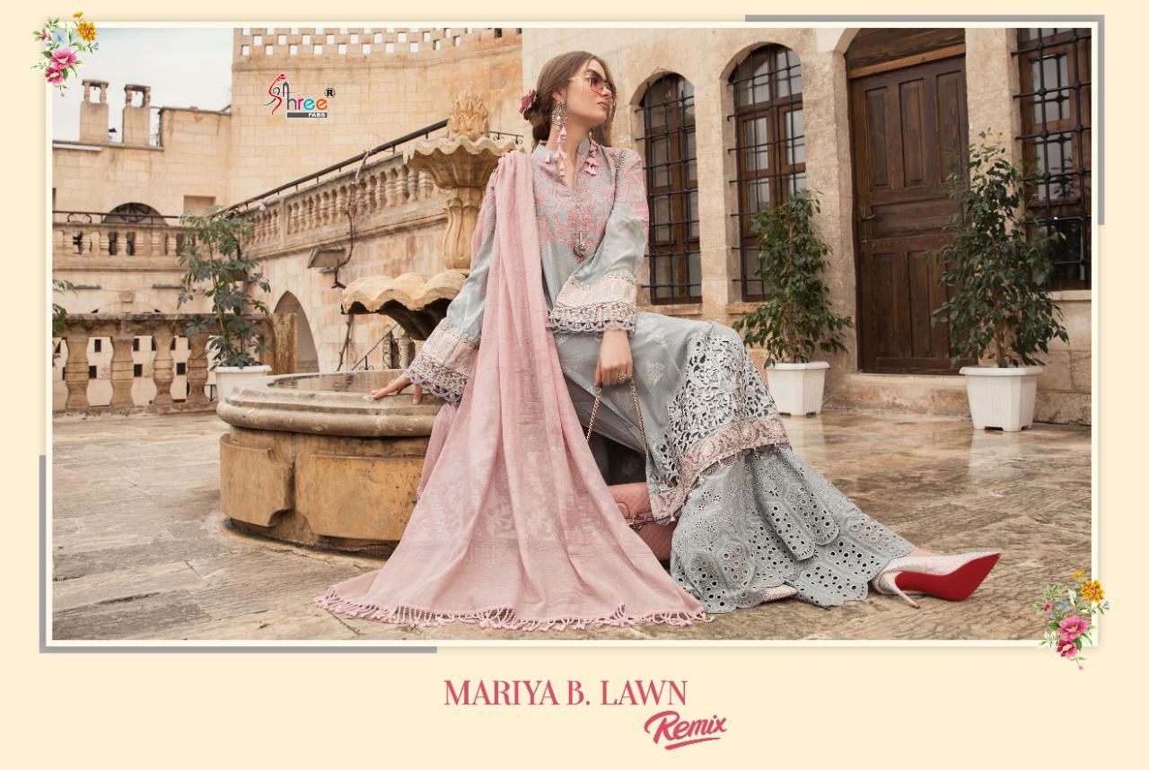 shree fab mariya b lawn remix cotton attrective colours and print salwar suit lawn dupatta catalog