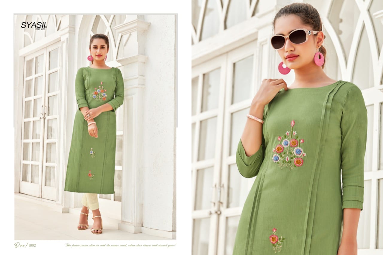 syasii ancy vol 1 rayon new and modern style kurti catalog