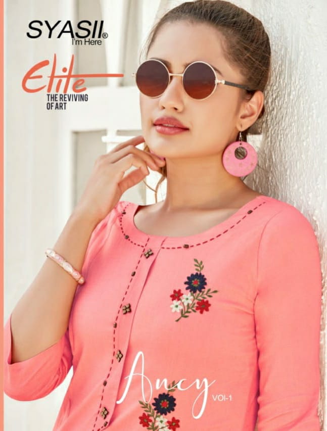 syasii ancy vol 1 rayon new and modern style kurti catalog