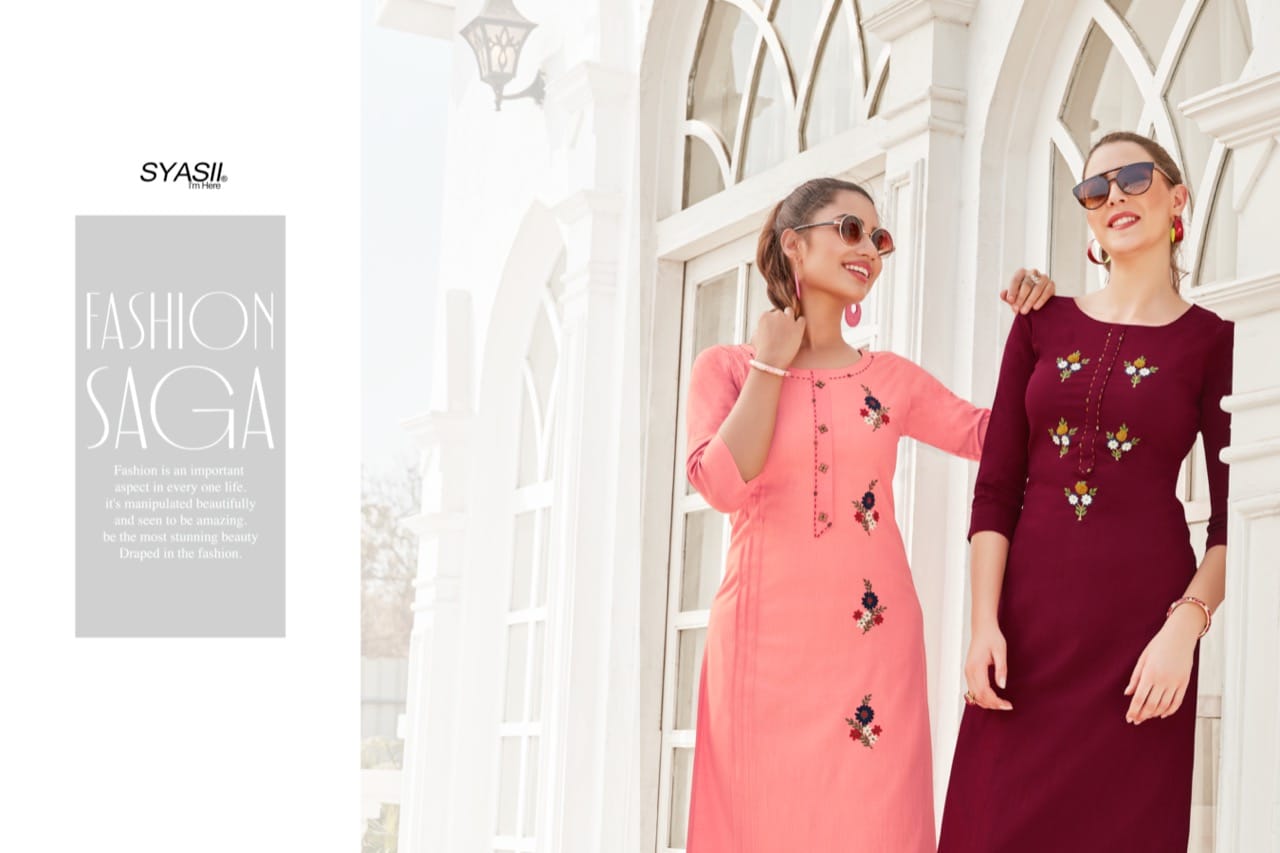 syasii ancy vol 1 rayon new and modern style kurti catalog