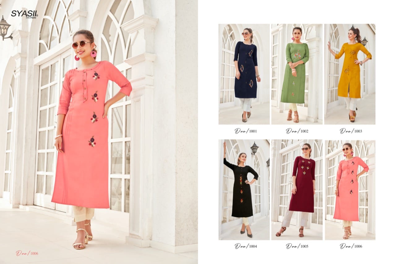 syasii ancy vol 1 rayon new and modern style kurti catalog