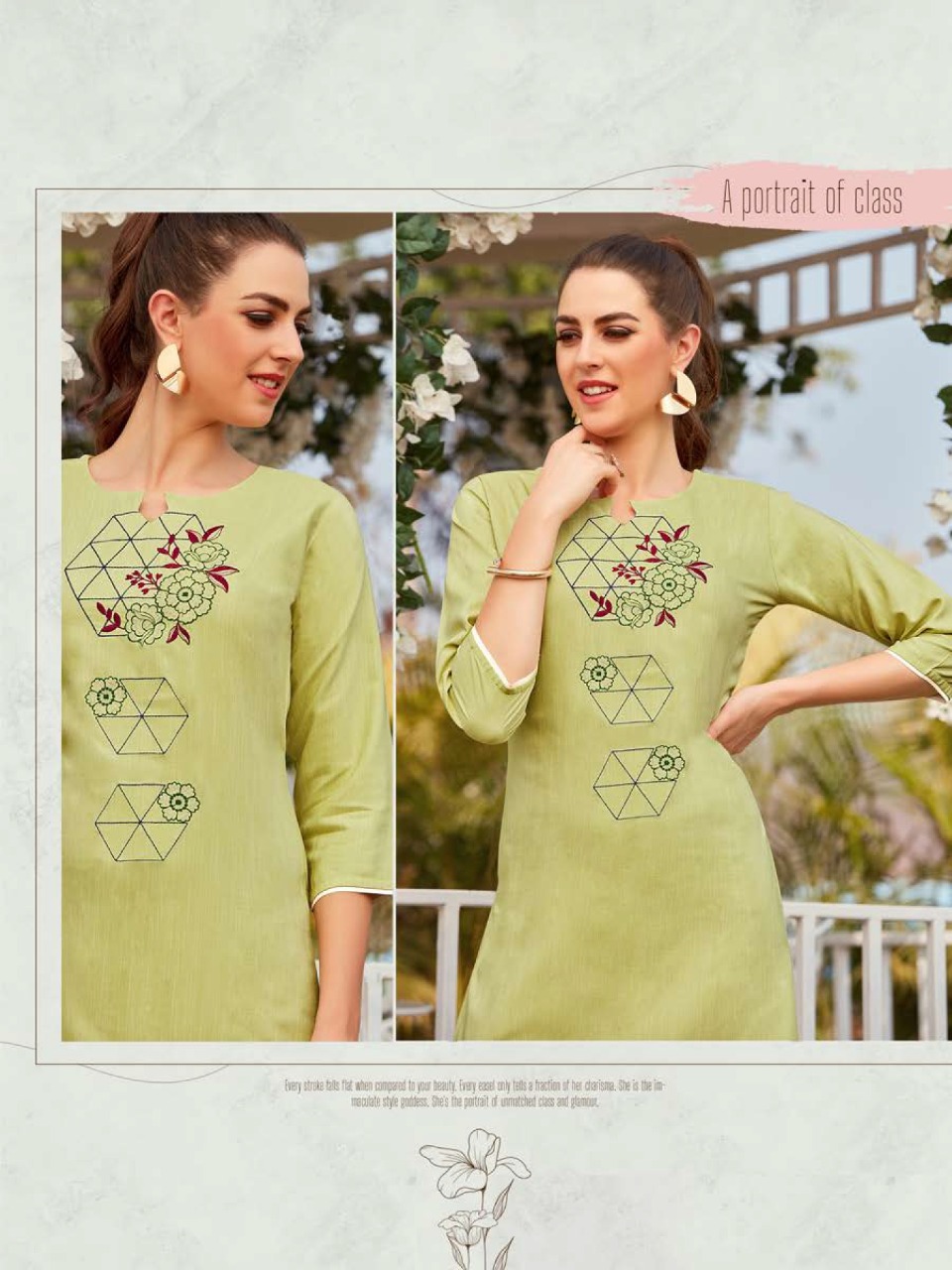 syasii magical beauty rayon decent embroidary look kurti with bottom catalog