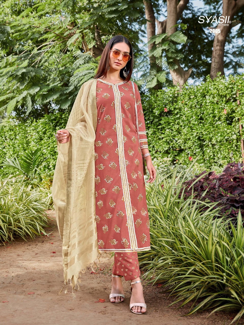 syasii rayasa florence Silky Slub gorgeous look kurti  bottom with dupatta catalog