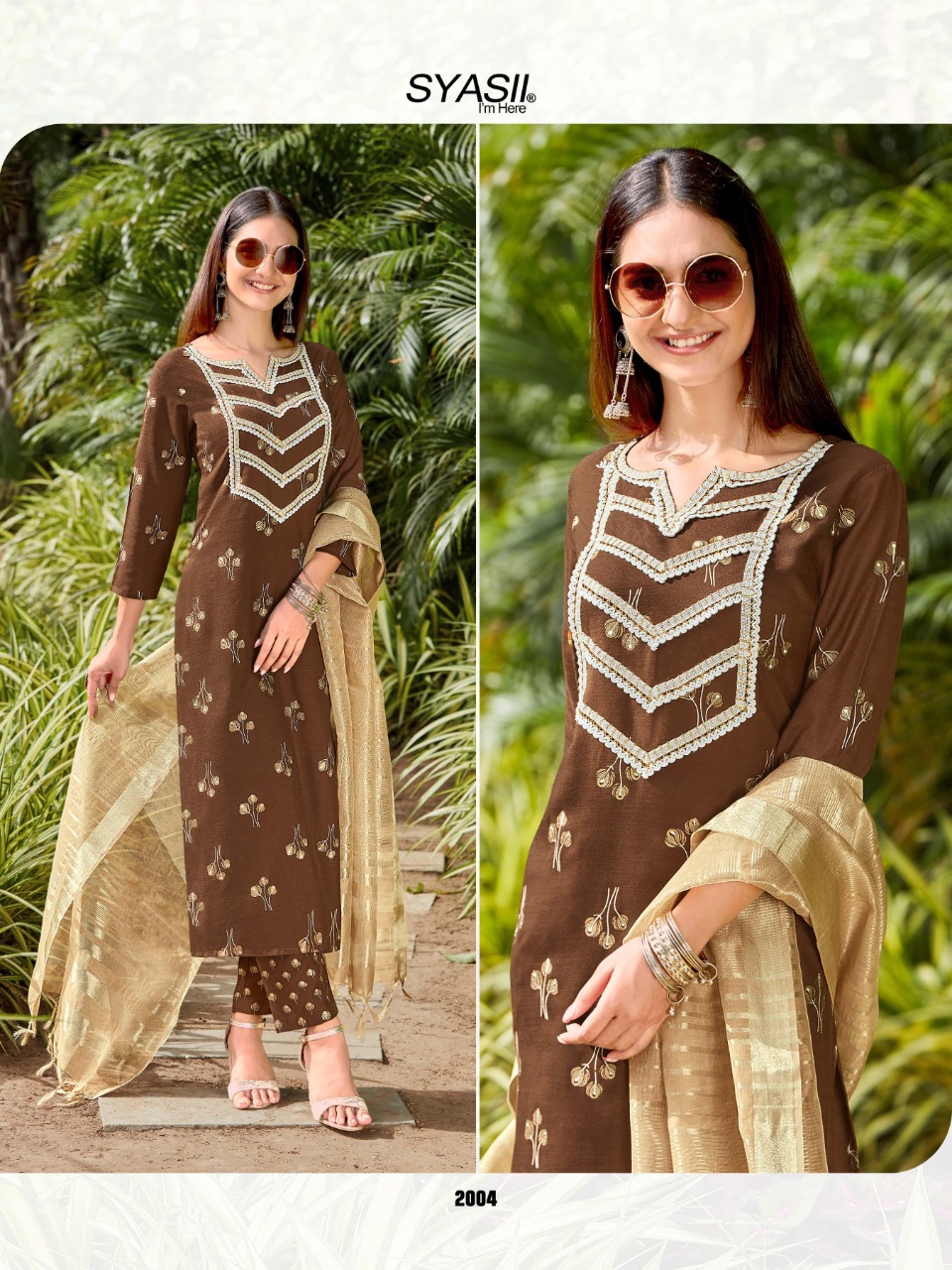 syasii rayasa florence Silky Slub gorgeous look kurti  bottom with dupatta catalog