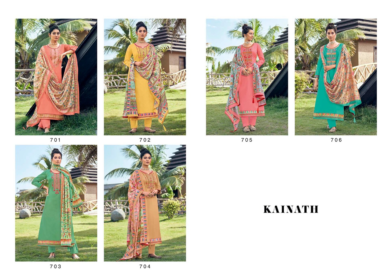 triple aaa kainath jam silk innovative style salwar suit catalog