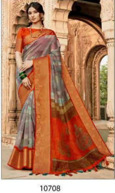 triveni Premratan cotton authentic fabric saree catalog