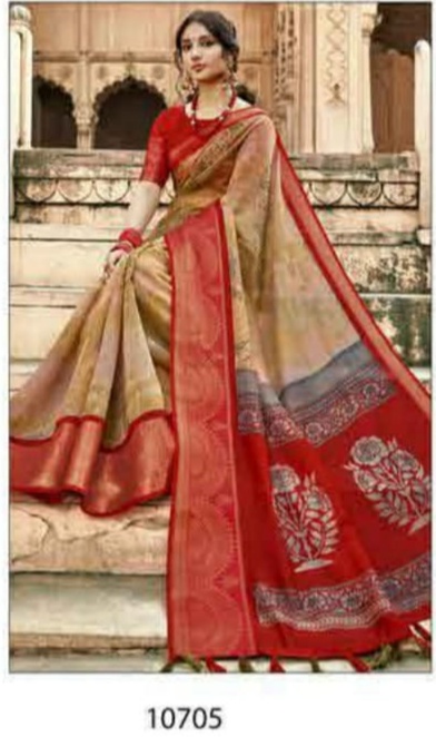 triveni Premratan cotton authentic fabric saree catalog