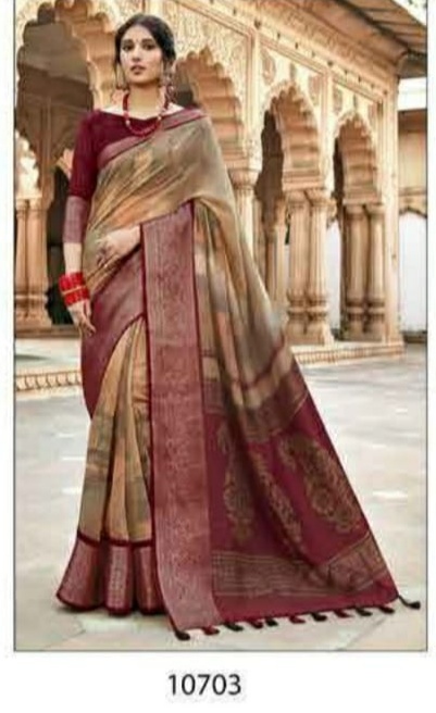 triveni Premratan cotton authentic fabric saree catalog