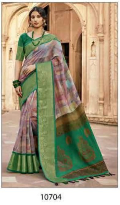 triveni Premratan cotton authentic fabric saree catalog