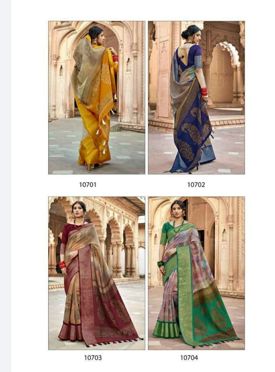 triveni Premratan cotton authentic fabric saree catalog