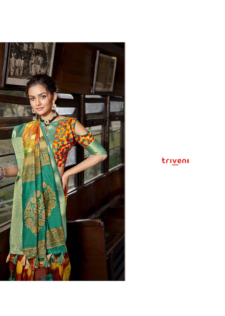 Triveni roop sundari linen classic trendy look saree catalog