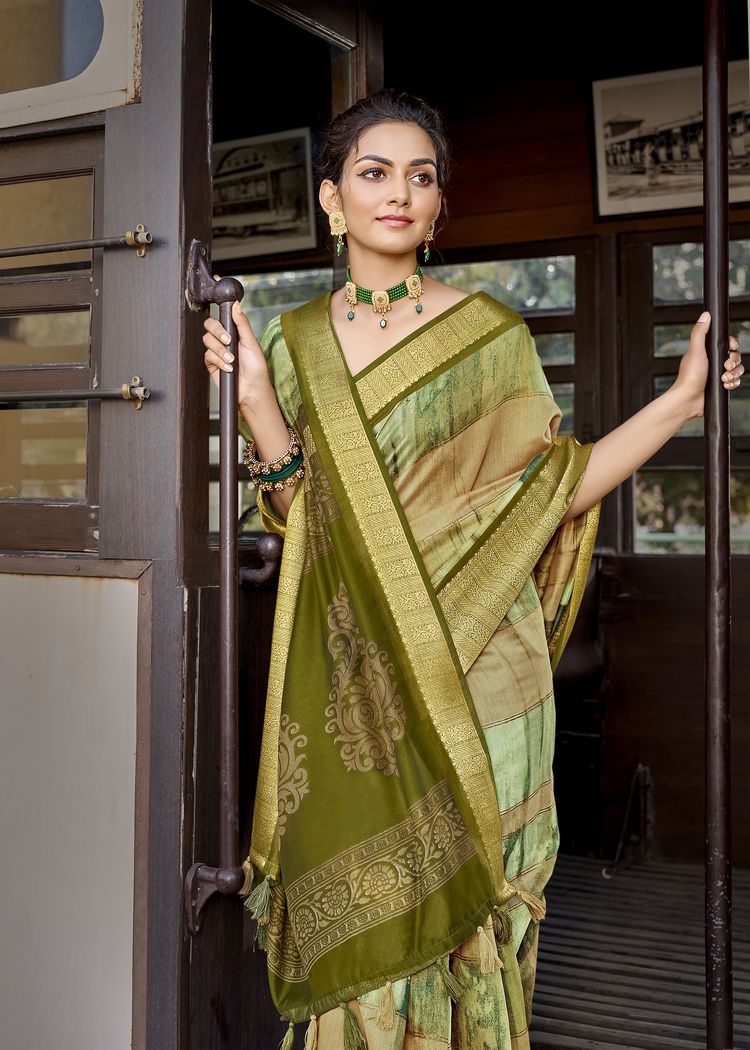 Triveni roop sundari linen classic trendy look saree catalog