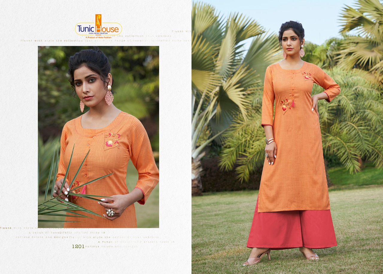 tunic house nitika nx cotton classic trendy look kurti catalog