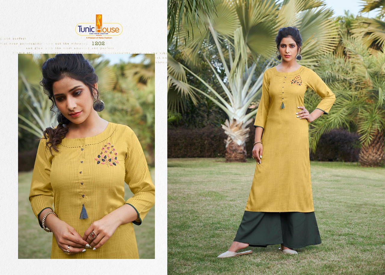 tunic house nitika nx cotton classic trendy look kurti catalog