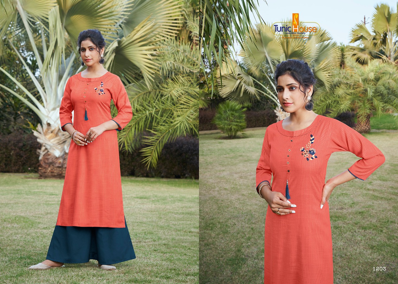 tunic house nitika nx cotton classic trendy look kurti catalog