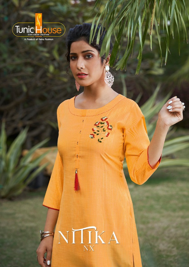 tunic house nitika nx cotton classic trendy look kurti catalog