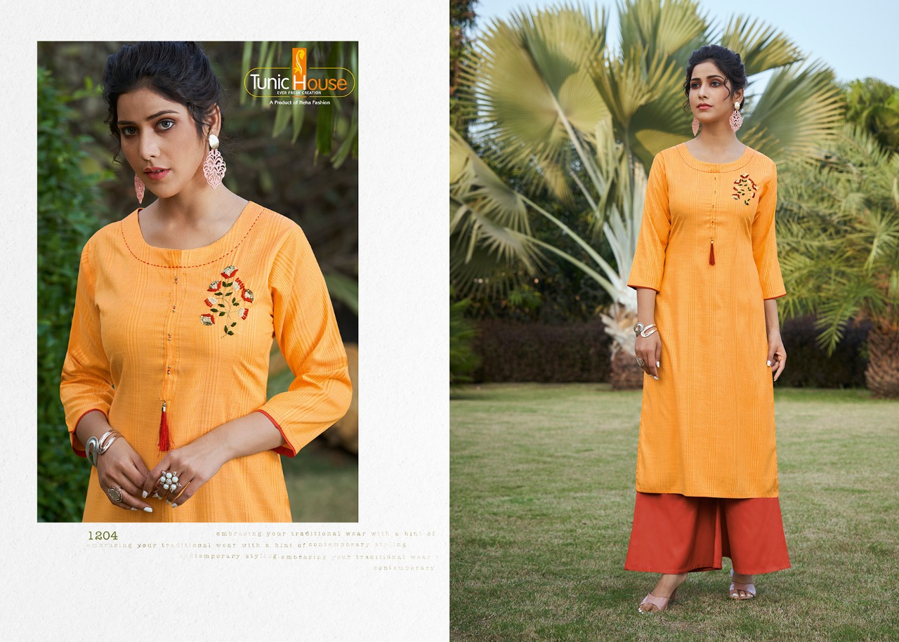 tunic house nitika nx cotton classic trendy look kurti catalog