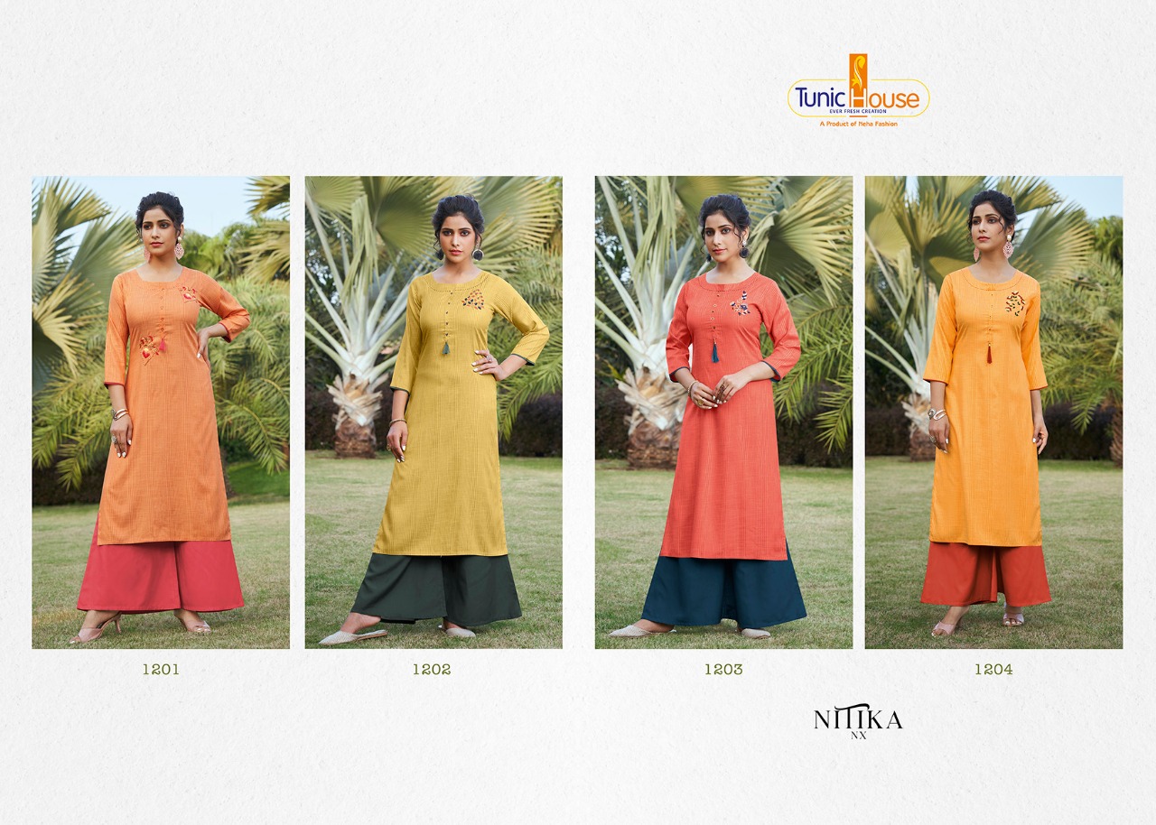 tunic house nitika nx cotton classic trendy look kurti catalog