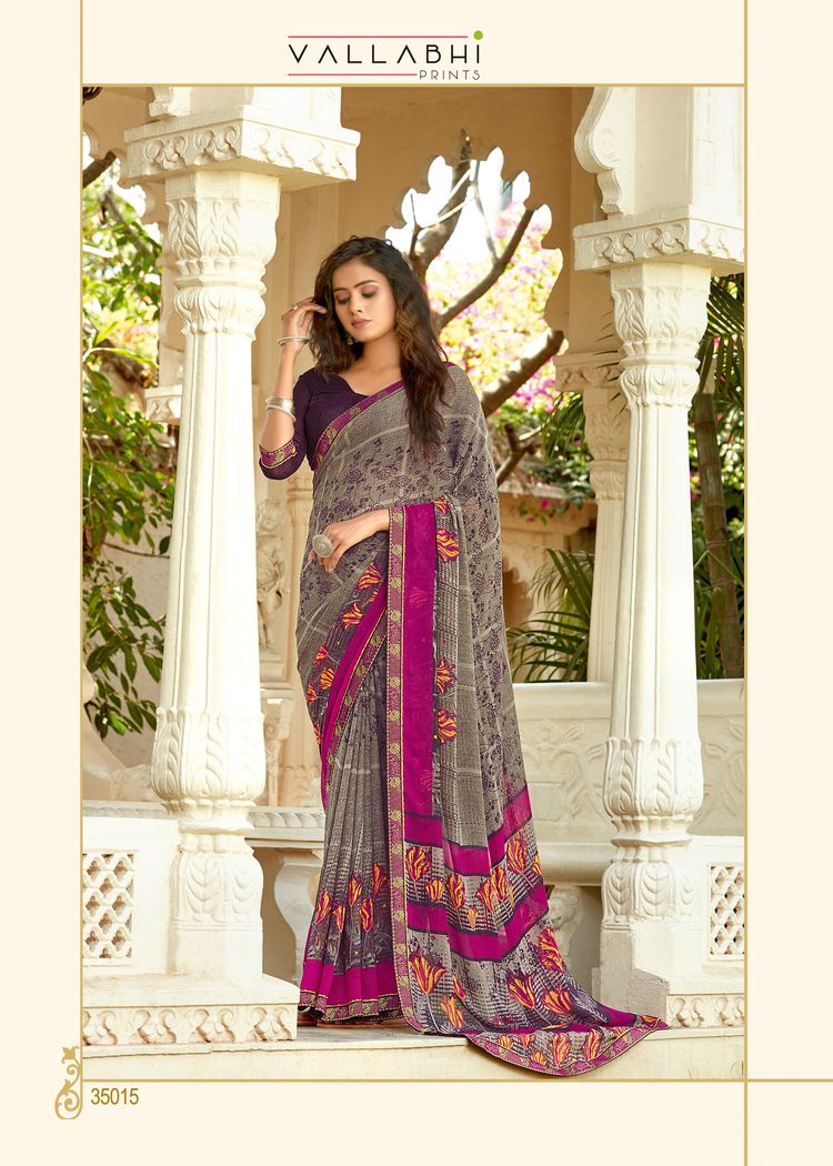 vallabhi prints  weightless regal print saree catalog