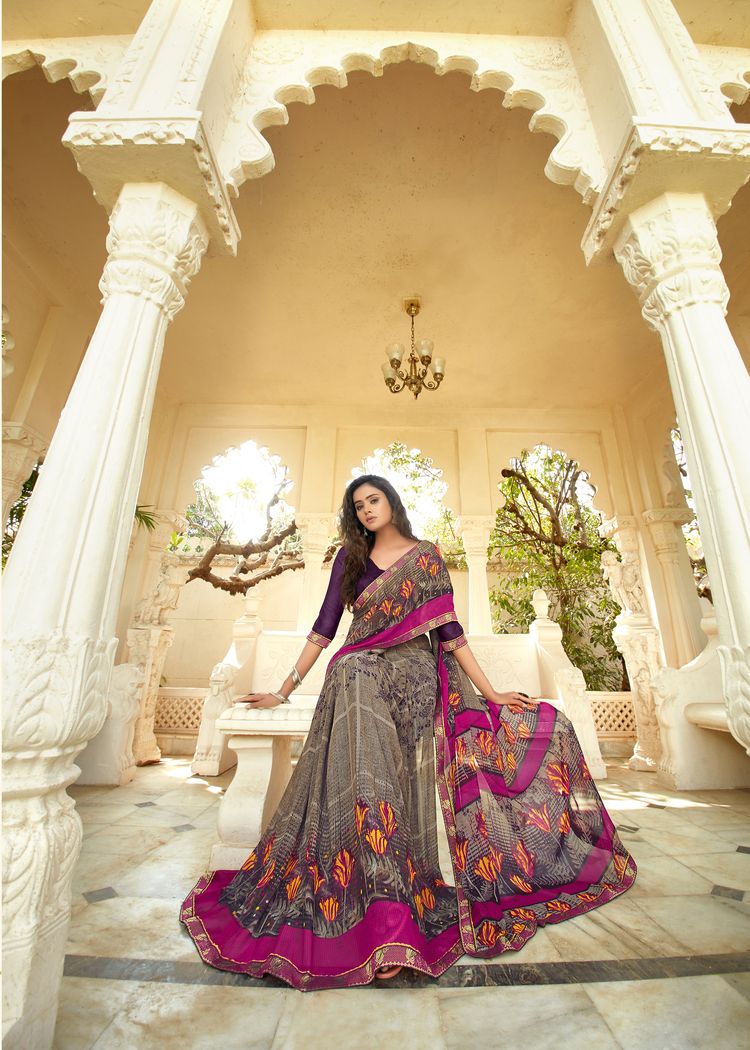 vallabhi prints  weightless regal print saree catalog