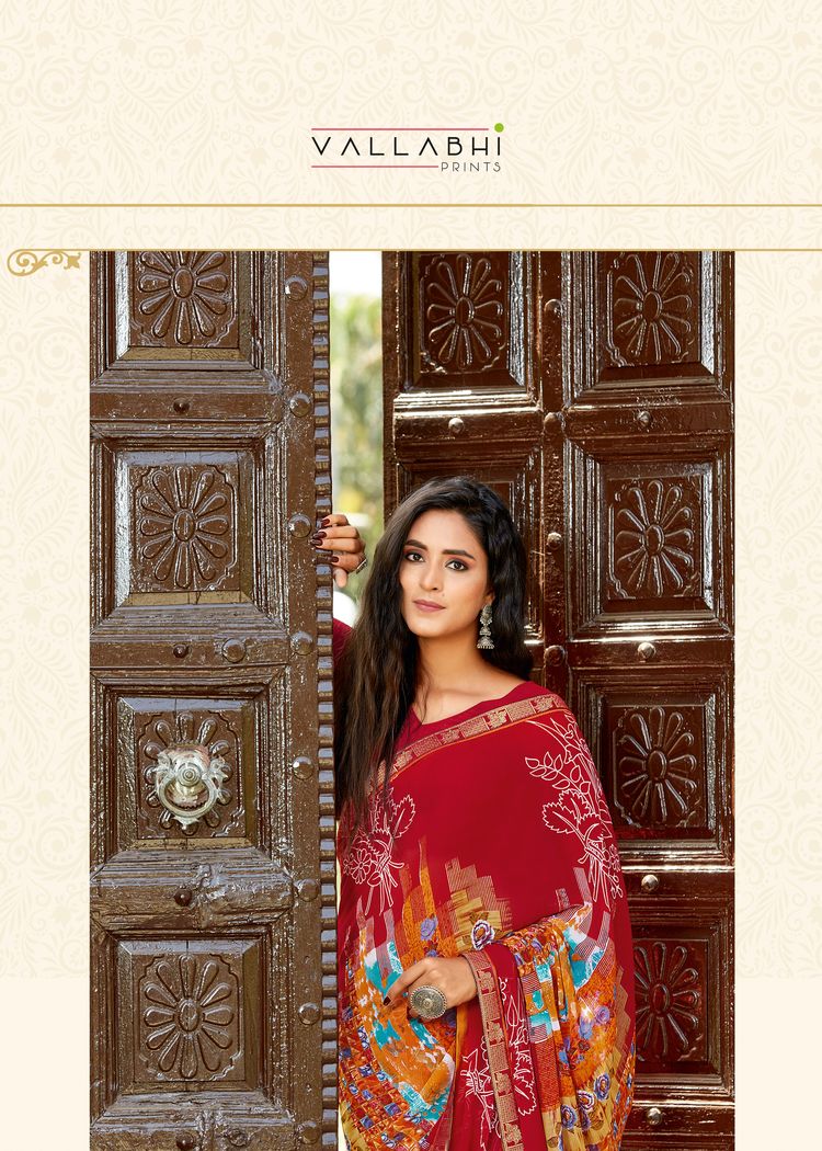 vallabhi prints  weightless regal print saree catalog