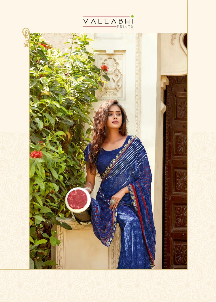 vallabhi prints  weightless regal print saree catalog