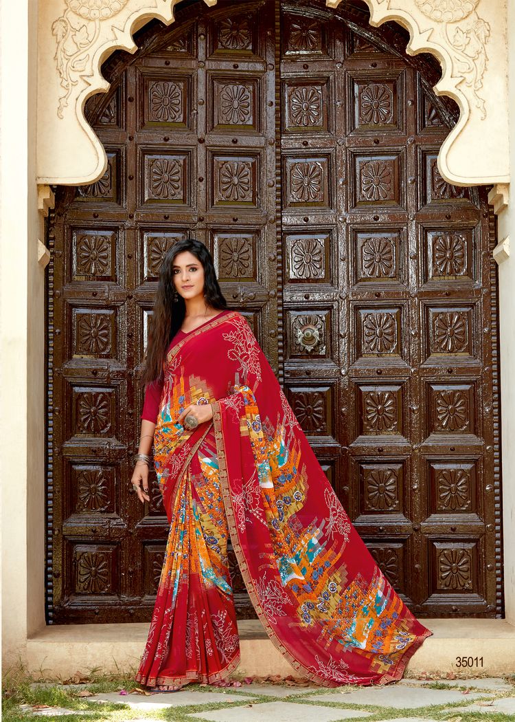 vallabhi prints  weightless regal print saree catalog