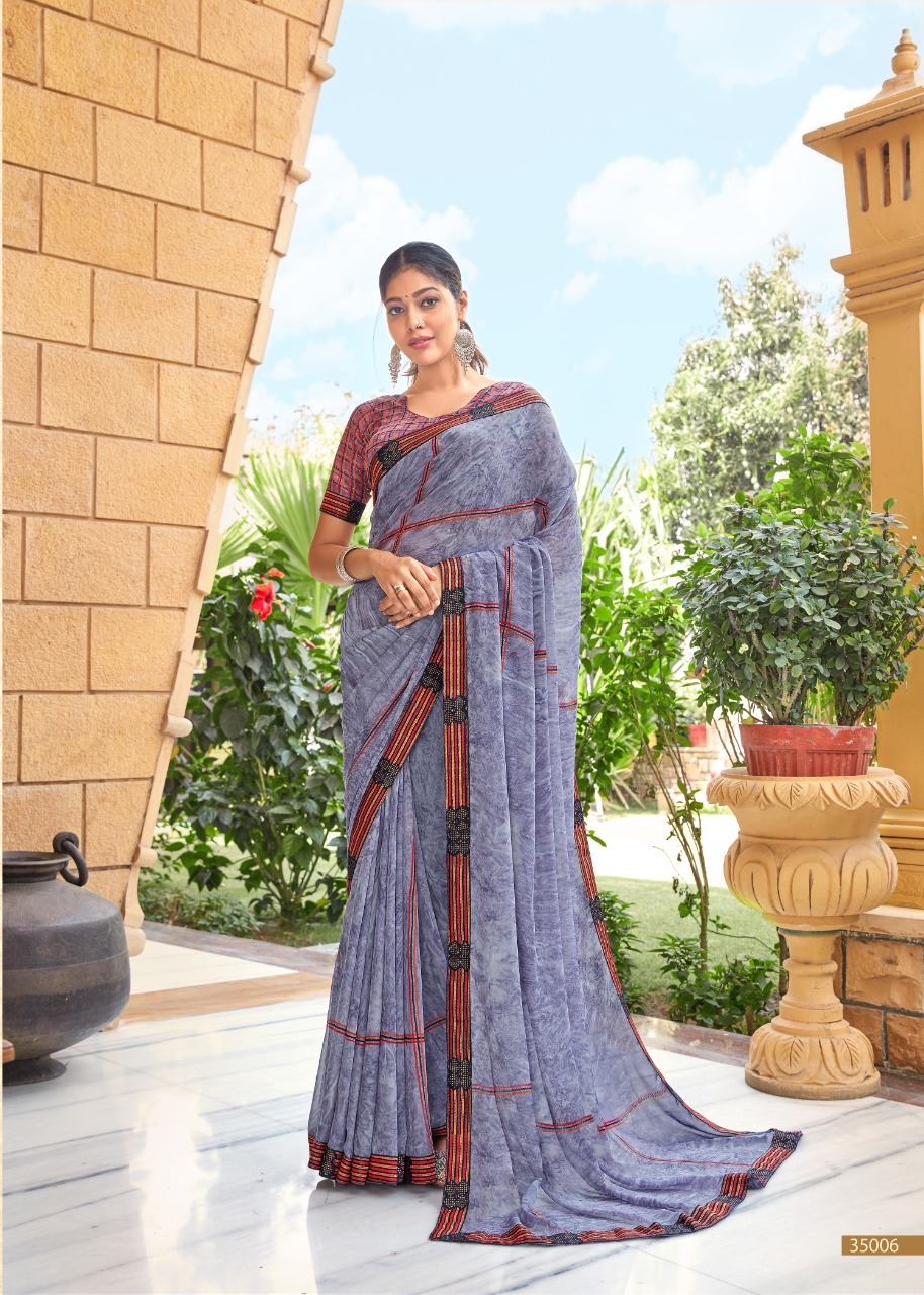 vallabhi prints assam Georgette graceful look saree catalog