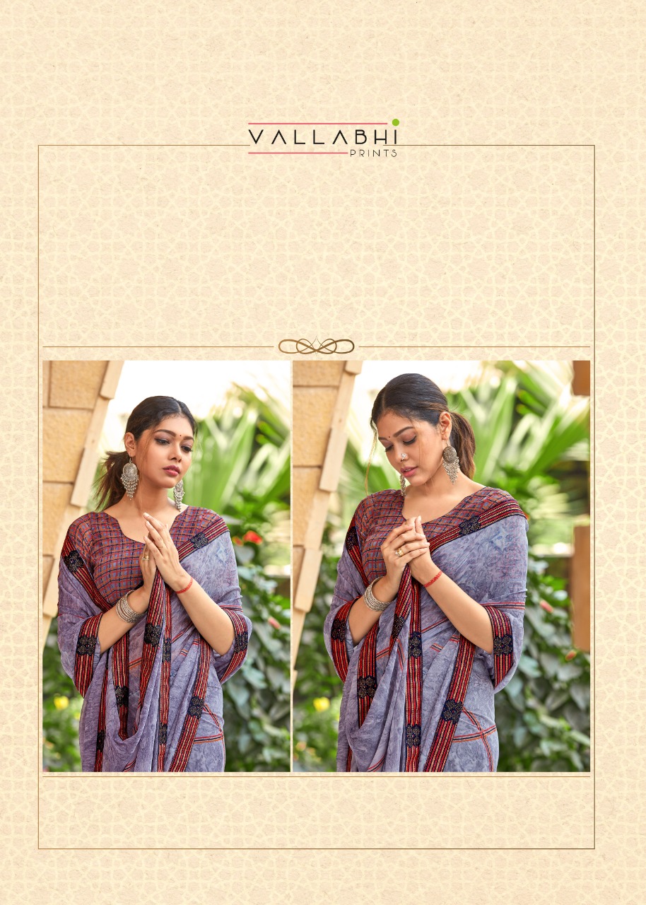 vallabhi prints assam Georgette graceful look saree catalog