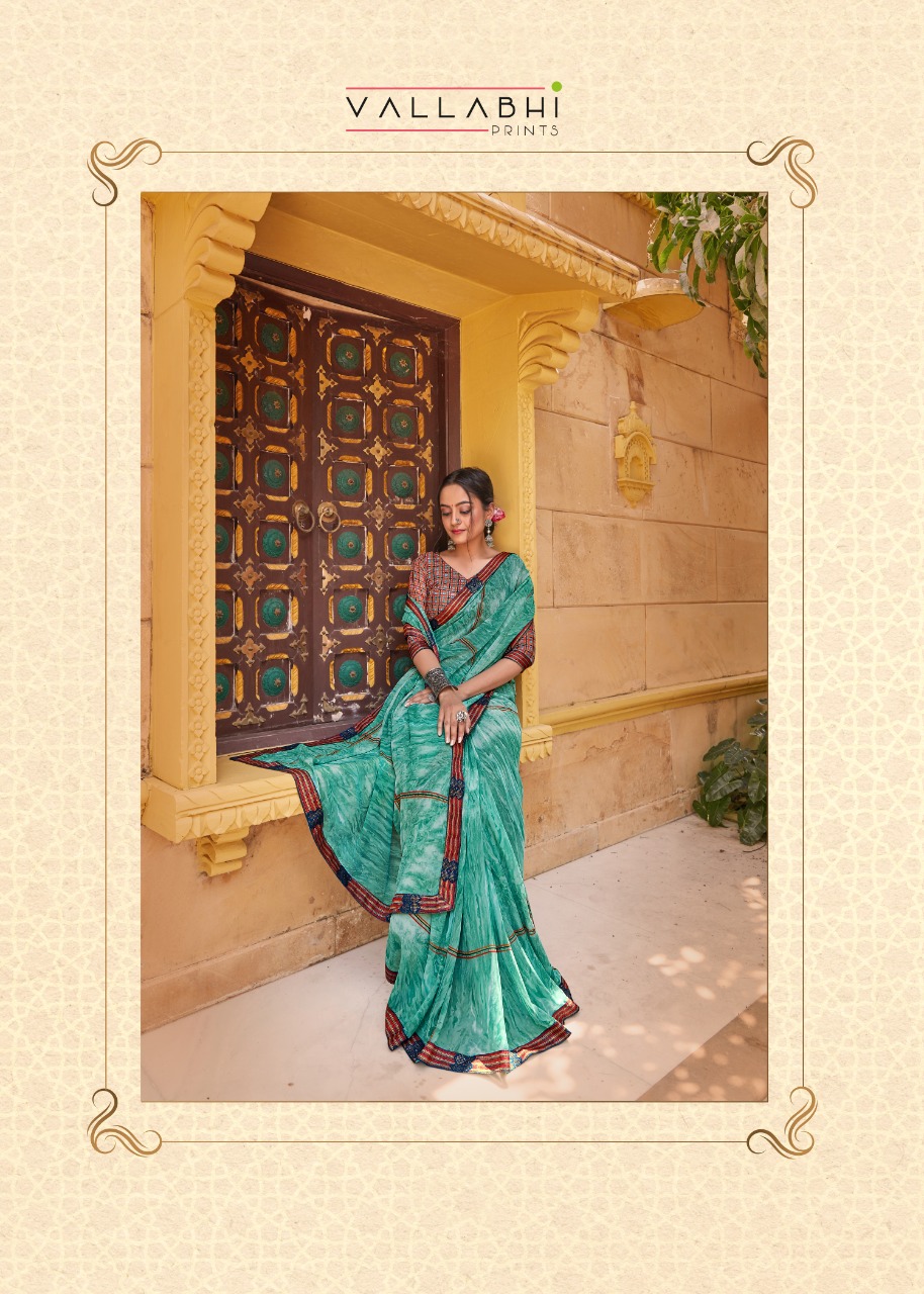 vallabhi prints assam Georgette graceful look saree catalog