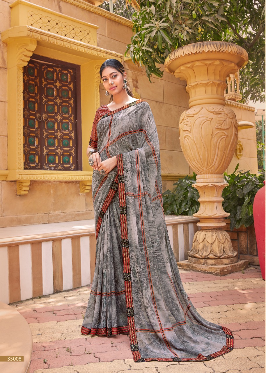 vallabhi prints assam Georgette graceful look saree catalog