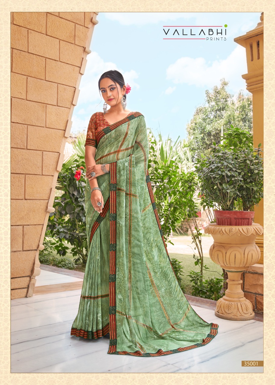 vallabhi prints assam Georgette graceful look saree catalog