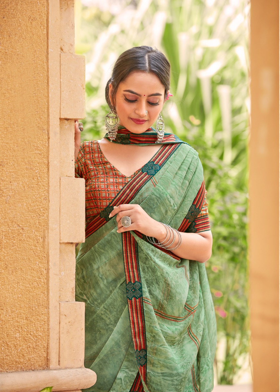 vallabhi prints assam Georgette graceful look saree catalog