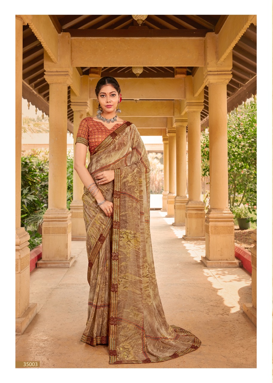 vallabhi prints assam Georgette graceful look saree catalog