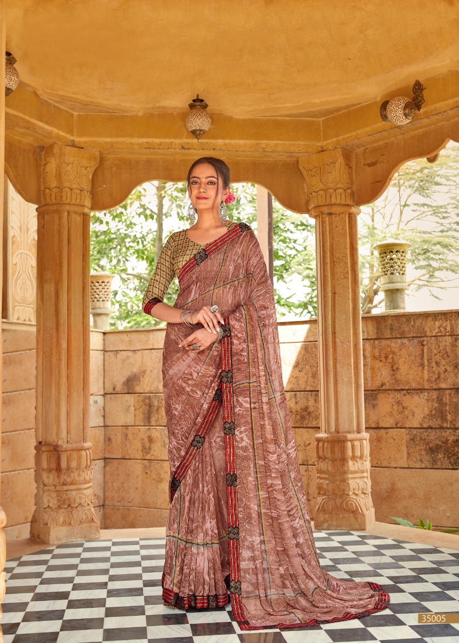 vallabhi prints assam Georgette graceful look saree catalog