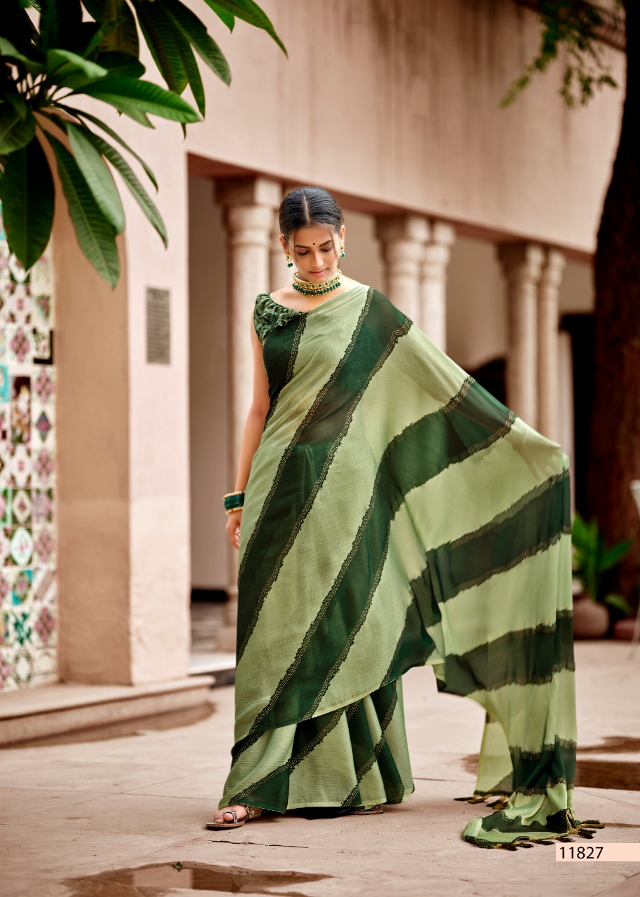 vallabhi prints Firangi 3 Moss shiffon gorgeous look saree catalog