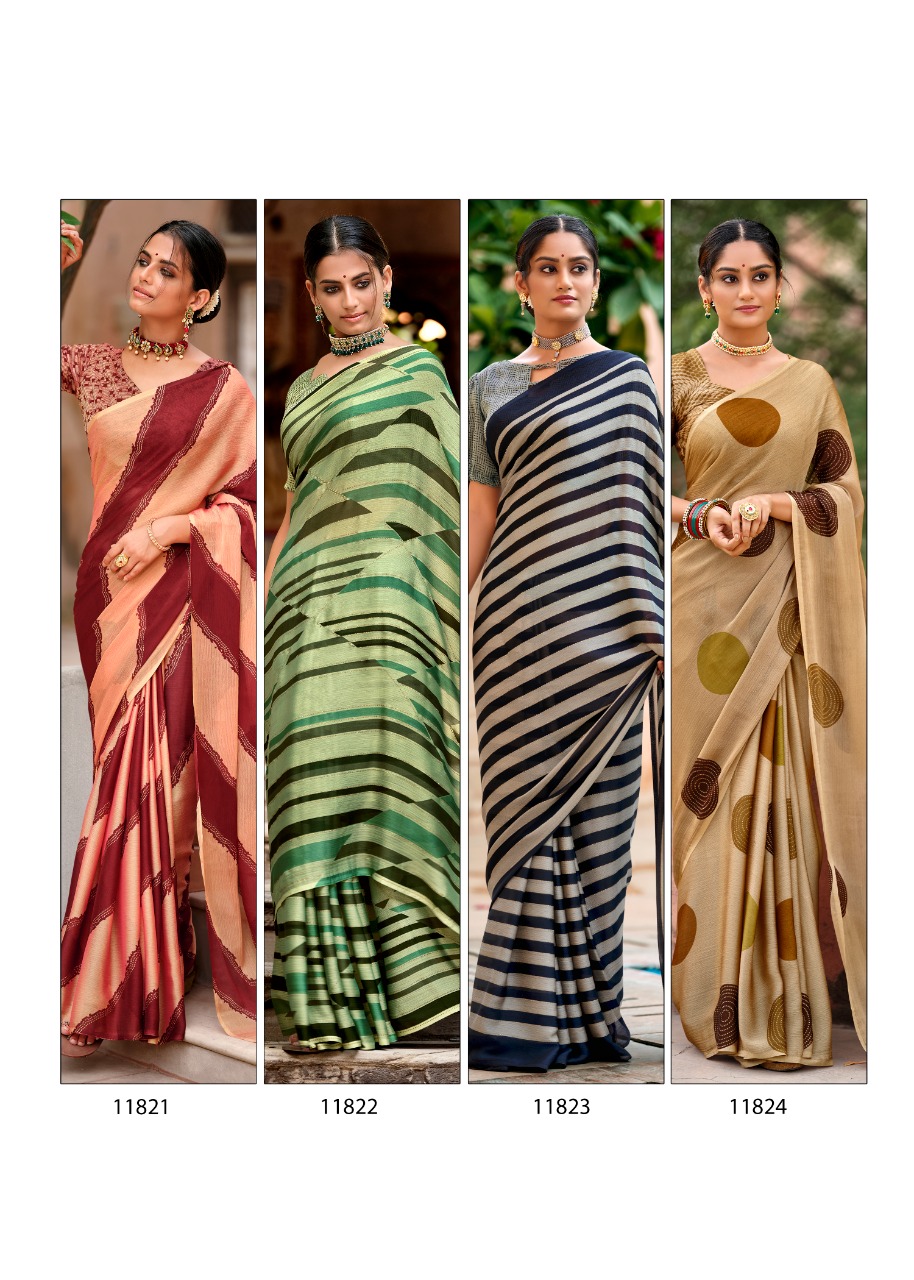 vallabhi prints Firangi 3 Moss shiffon gorgeous look saree catalog