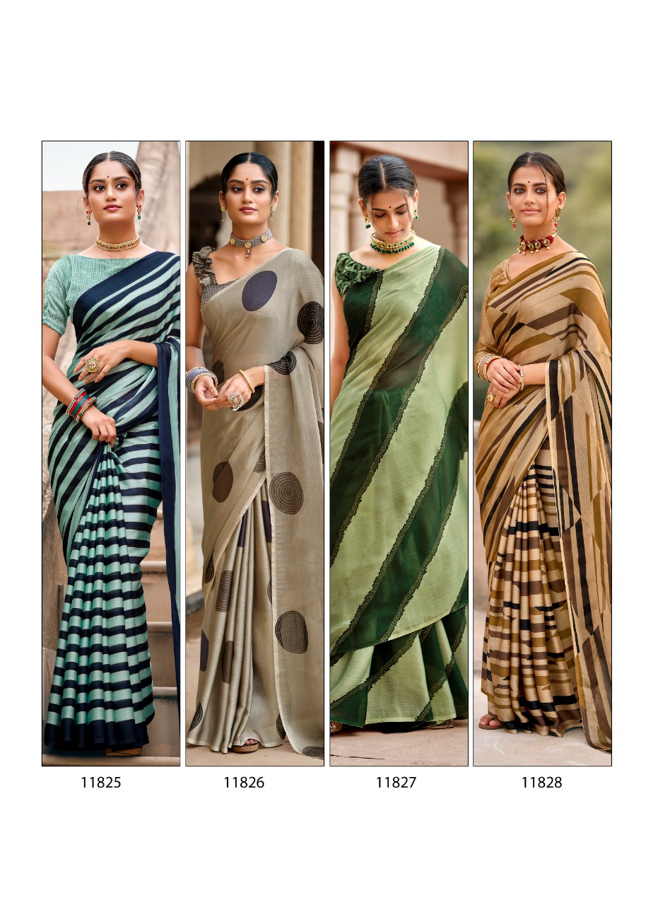 vallabhi prints Firangi 3 Moss shiffon gorgeous look saree catalog