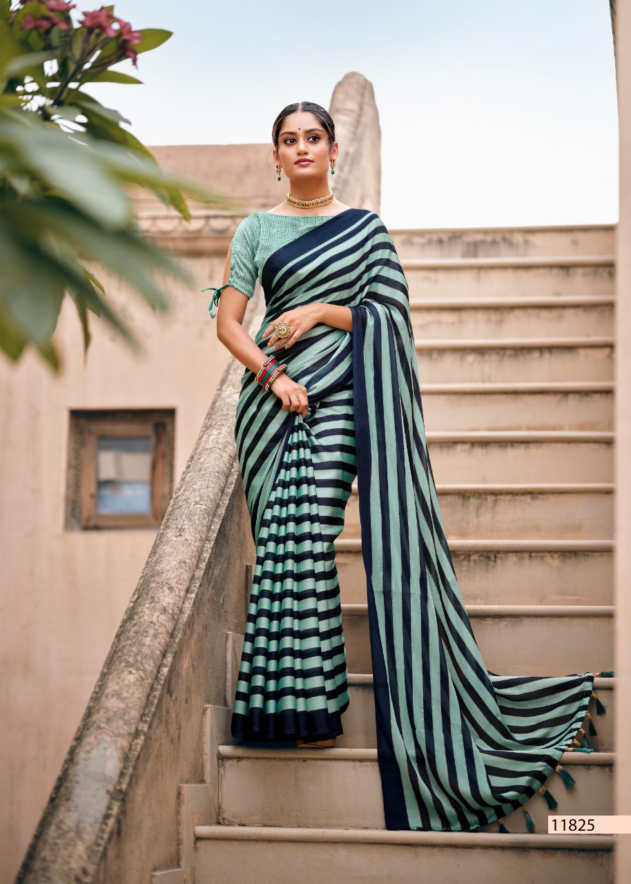 vallabhi prints Firangi 3 Moss shiffon gorgeous look saree catalog