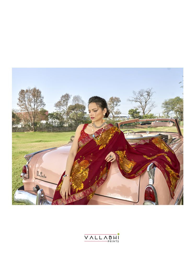 vallabhi prints gulaal georgette gorgeous look saree catalog