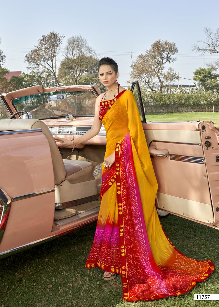 vallabhi prints gulaal georgette gorgeous look saree catalog