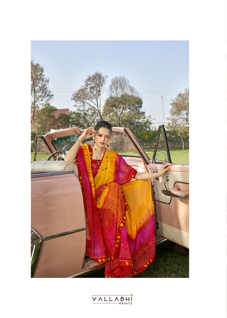 vallabhi prints gulaal georgette gorgeous look saree catalog